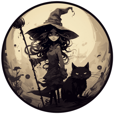 Halloween Sign, Witch Sign, DCO-00524, Sign For Wreath, 10